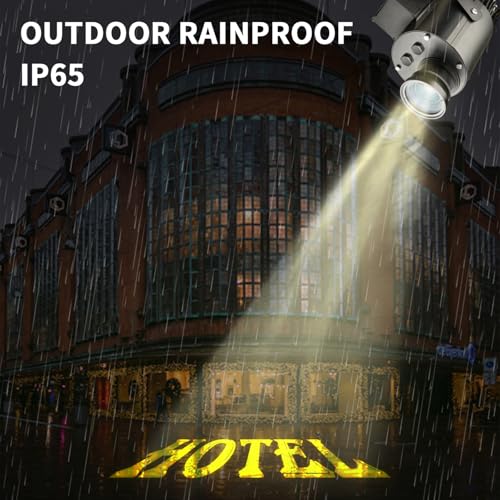 50W LED Logo GOBO Projector DJ Effect Light Including Free Custom Glass GOBO to Project Image for Advertising Business Hotel Company Store Wedding Indoor and Outdoor Use