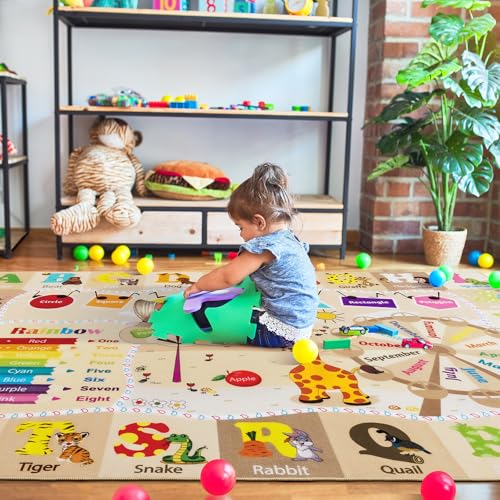 BENRON 5x7 Playroom Rug for Kids Washable