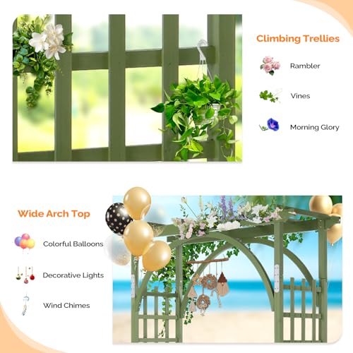 85in Wooden Arbor Garden Arch