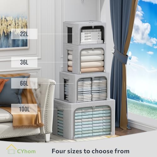 Clothes Storage Bins Box (2 Count)