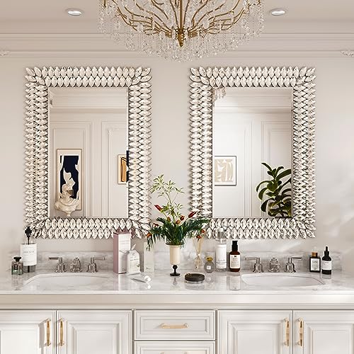 24"x36" Jeweled Luxury Rectangle Decorative Wall Mirror (172 Count)