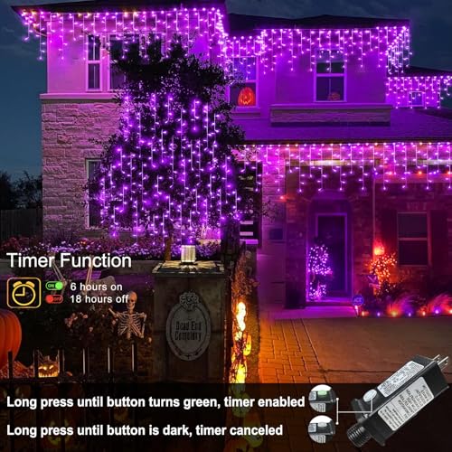 66ft Purple Christmas Lights Outdoor
