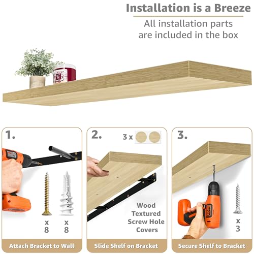 Floating Shelves for Wall Storage (2 Count)