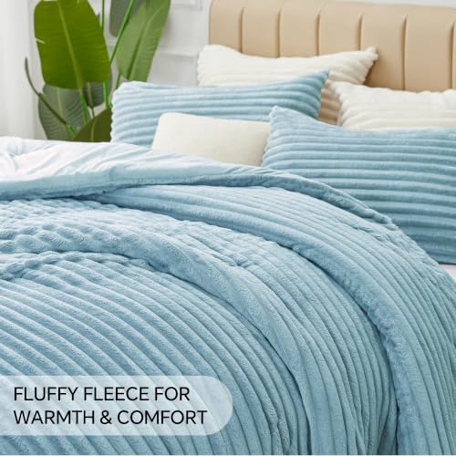 Fleece Oversized Queen Comforter Set