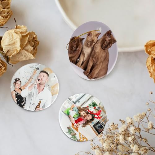 Sublimation Blanks Ornaments Double Sided Ceramic Ornaments for Crafts