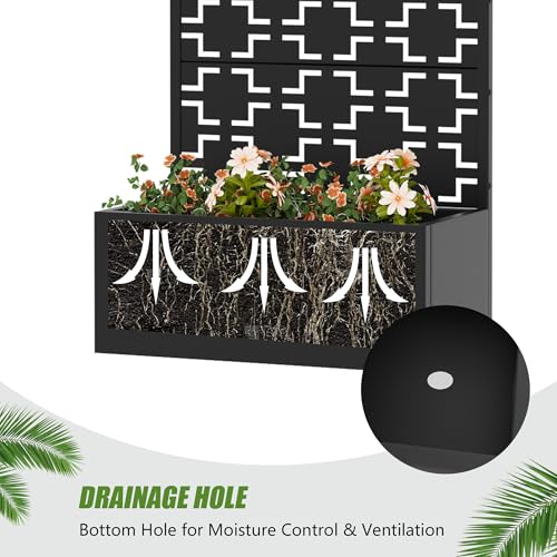 Metal Raised Garden Bed with Trellis
