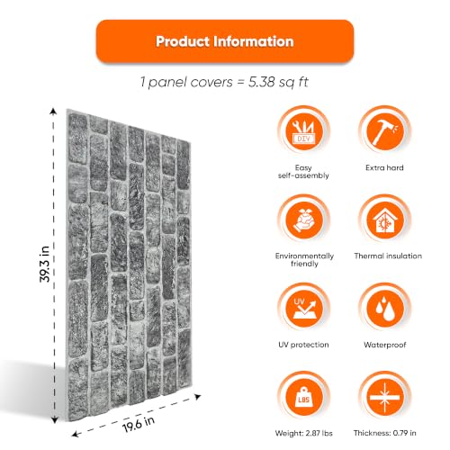 3D Wall Panels Brick Effect