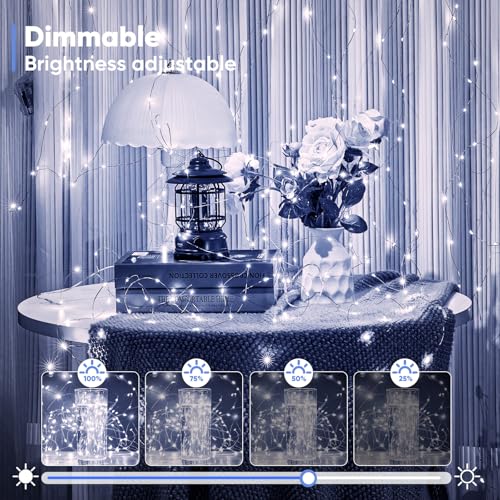 4 Pack 16.4 Ft. Battery Operated Outdoor String Lights with Remote & Timer (4 Count)