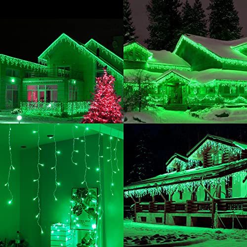 Green Christmas Icicle Lights
