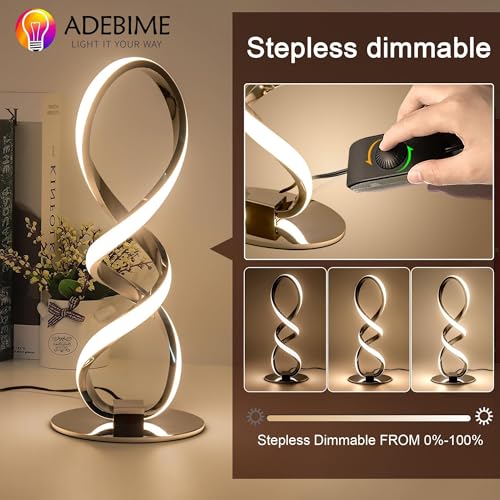 LED Spiral Bedside Table Lamp