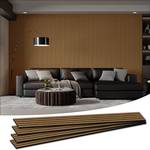 4 Pack 105.9" x 12.6" x 0.8" Acoustic Wall Panels Sound Absorbing (37.16 Sq Ft)