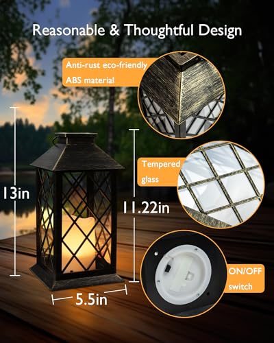 2 Pack 13'' Copper Solar Lanterns (2 Count)