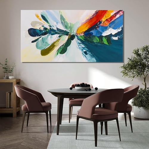 Colorful Wall Art Pictures For Living Room Canvas Abstract Art Wall 24"x48"