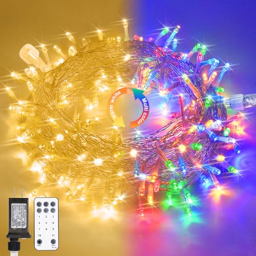 100 LED Warm White & Multicolor Color Changing String Lights (33 Foot)