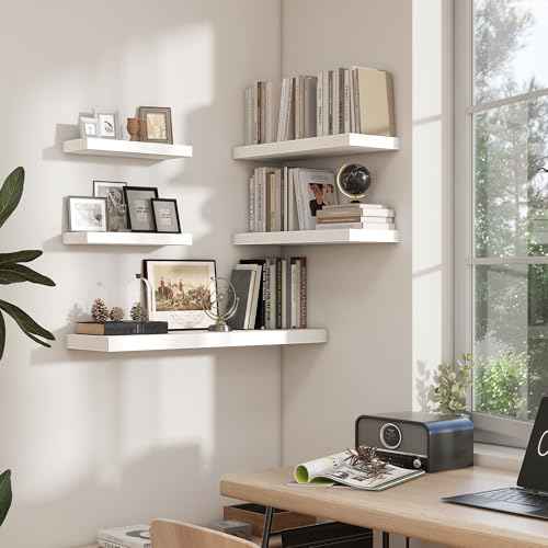 Floating Shelves 15.7" W x 10.3" D White Set of 2 (2 Count)
