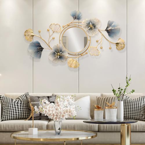 Wall Art Decor Large Metal Wall Art Modern Geometric Circular Decor Wall Sculptures Wall Hanging Decoration for Living Room Dinning Room Bedroom Entryway Kitchen