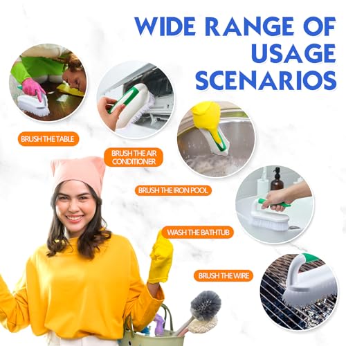 12 Pcs Scrub Brush Bulk for Cleaning with Handle