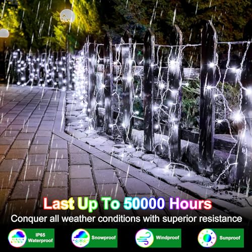 82ft 792 LED 176 Drops Christmas Lights