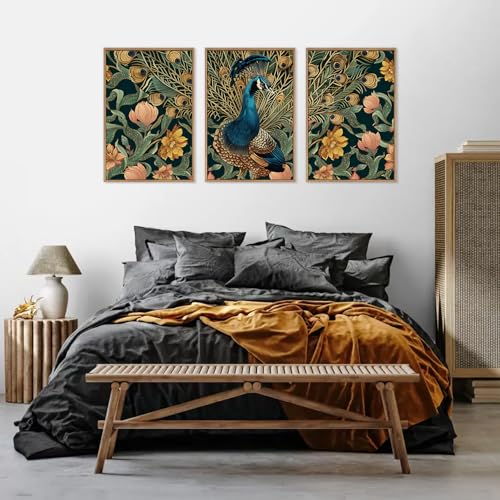 Elegant Peacock Wall Art Canvas