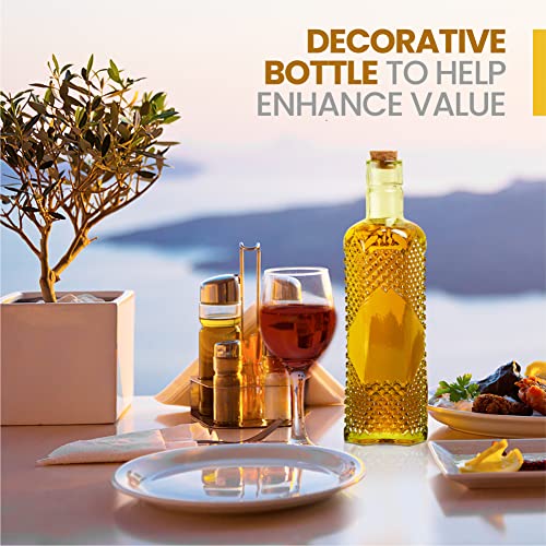 Assorted Green Glass Bottles with Corks (6 Count)