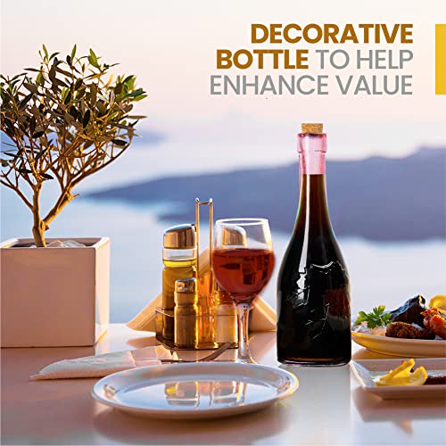Assorted Reddish Glass Bottles with Corks (6 Count)