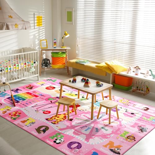 BENRON 3x5 Playroom Rug for Kids Washable