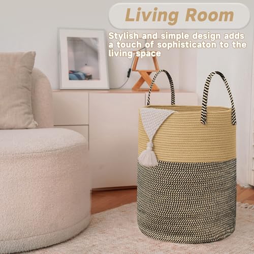 80L Cotton Rope Laundry Basket Hamper