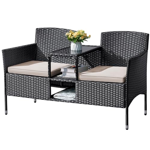 Outdoor Furniture Patio Loveseat Wicker 2
