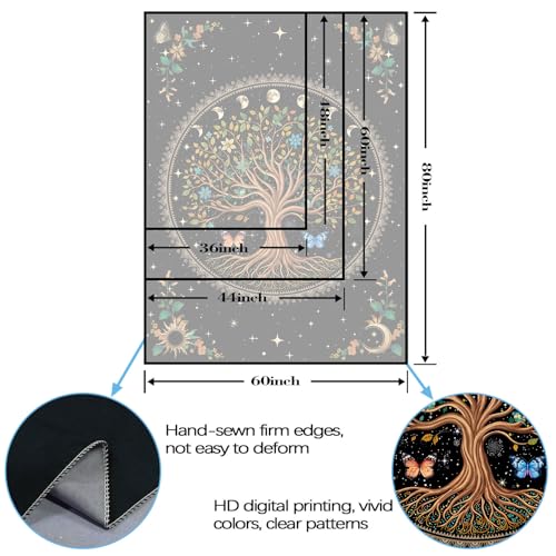 Tree of Life Tapestry Moon Phase Wall Tapestry