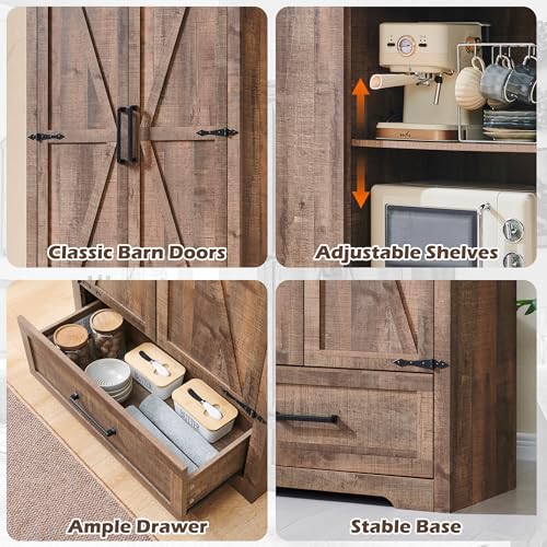 72" Tall Wood Storage Cabinet