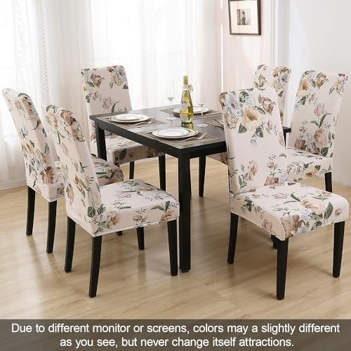 Pattern Chair Covers for Dining Room Set of 6