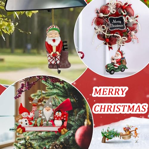 Santa Claus Christmas Hanging Ornaments Small Xmas Tree Decor 15 Pcs