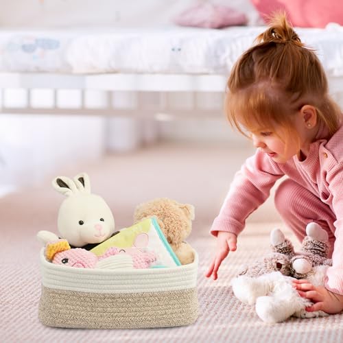 Small Woven Storage Baskets for Shelves (3 Count)