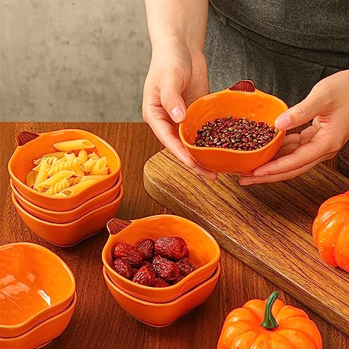 Fall Pumpkin Ramekins 6 oz Oven Safe Ceramic Bowls (24 Count)