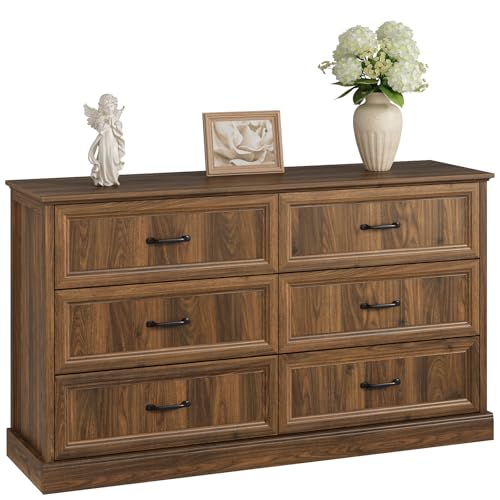 Farmhouse 6 Drawer Dresser for Bedroom