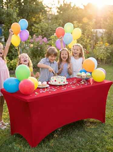 Spandex Table Cloth 2 Pack [4FT (2 Count)