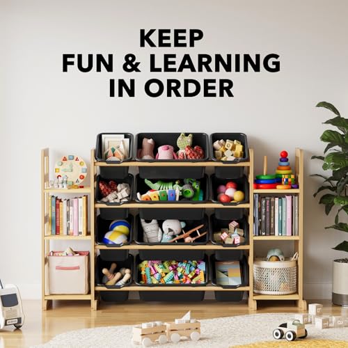 Toy Storage Organizer with 6 Shelves and 12 Bins