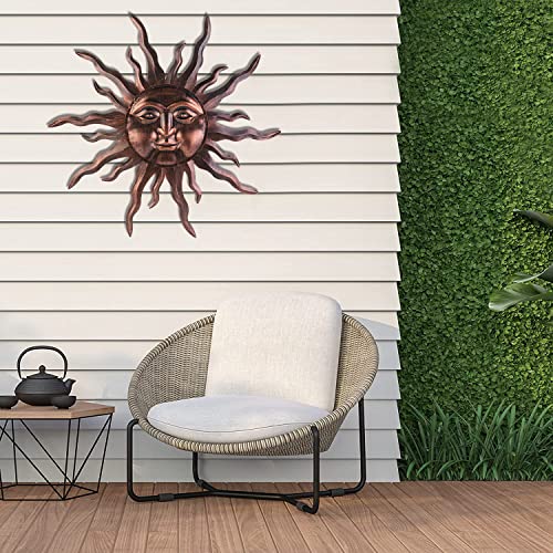 Large Metal Sun Wall Art Decor