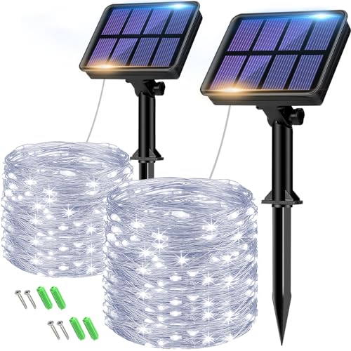 2 Pack Solar String Lights Outdoor (2 Count)