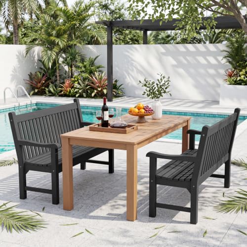 2 Person Outdoor Bench with 700 Lbs Weight Capacity