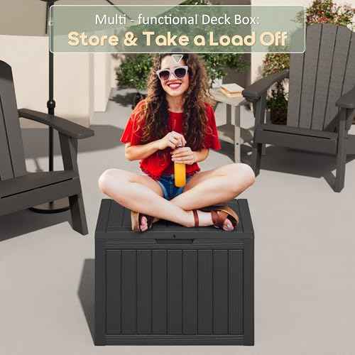 55 Gallon Outdoor Storage Box Waterproof Deck Box for Patio