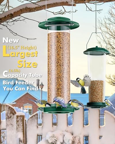 Metal Bird Feeder for Outside Hanging