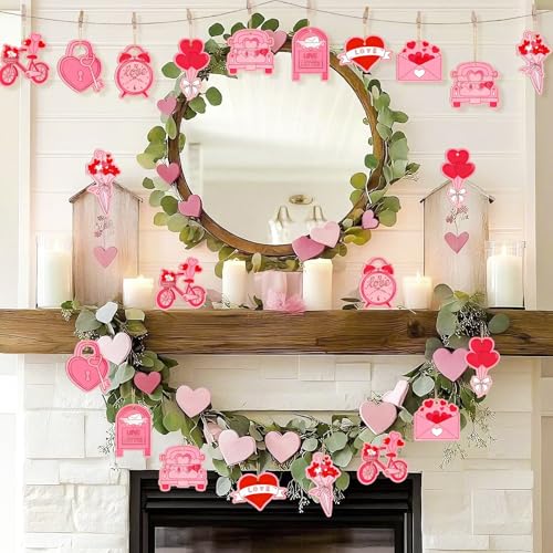 80PCS Wooden Heart Ornaments to Paint Valentine's Day Craft (80 Count)