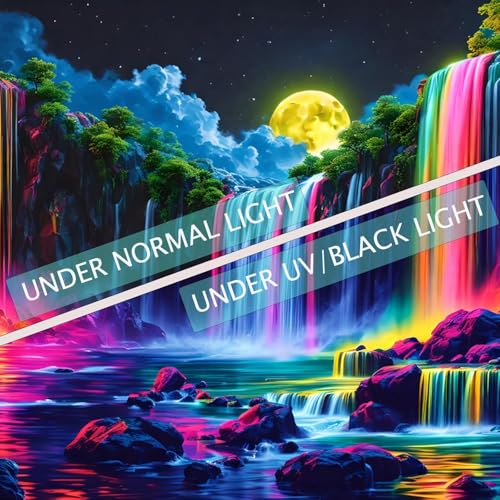Blacklight Fantasy Waterfall Moon