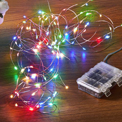 2 Pack 65.6 Ft. Battery Operated Outdoor String Lights with Remote & Timer (2 Count)
