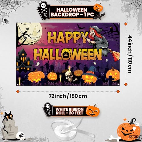 Spooky Happy Halloween Banner 72x44 Inch