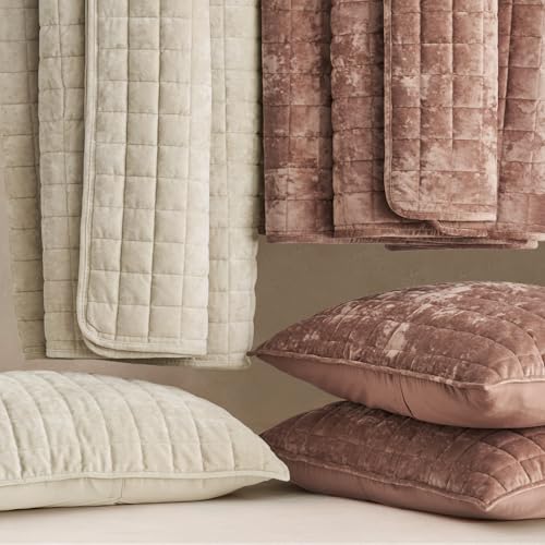Channel Box Stitch Velvet Quilt Set