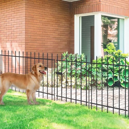 Decorative Metal Garden Fence with Gate 30" x 10' (25 Sq Ft)