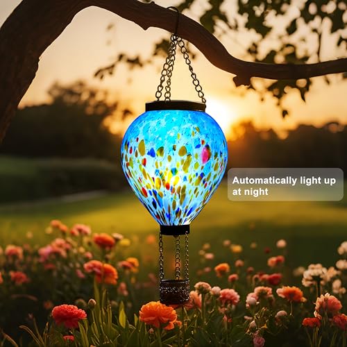 Solar Hot Air Balloon Glass Lantern