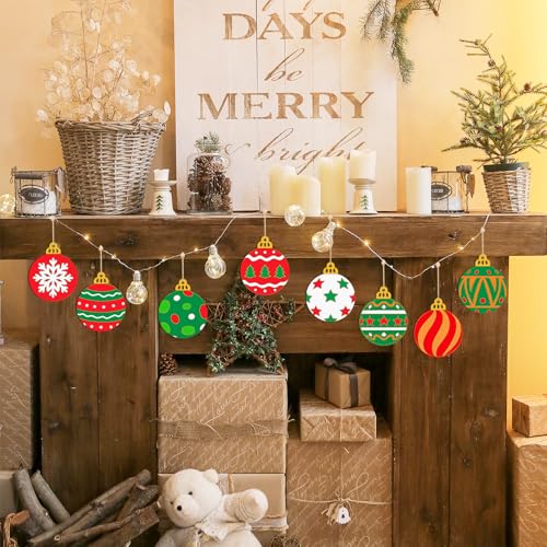 Wooden Christmas Ornaments to Paint Bell Decoration Cutouts Unfinished 36PCS (36 Count)